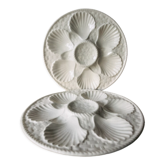 Barbotine Longchamp oyster plates