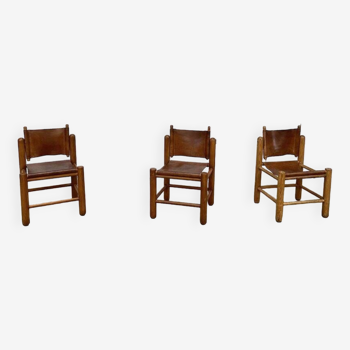 Ensemble de trois fauteuils Knud Friis années 1960