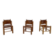 Ensemble de trois fauteuils Knud Friis années 1960