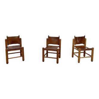 Ensemble de trois fauteuils Knud Friis années 1960