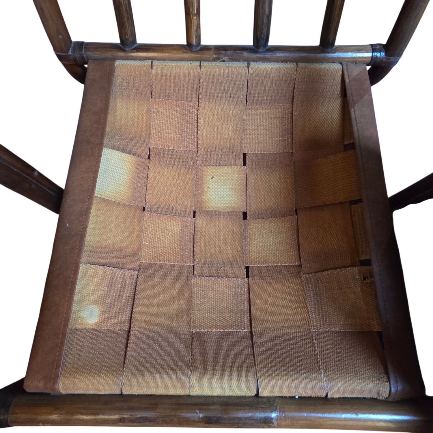 Pair of vintage rattan armchairs  
1960s–1970s