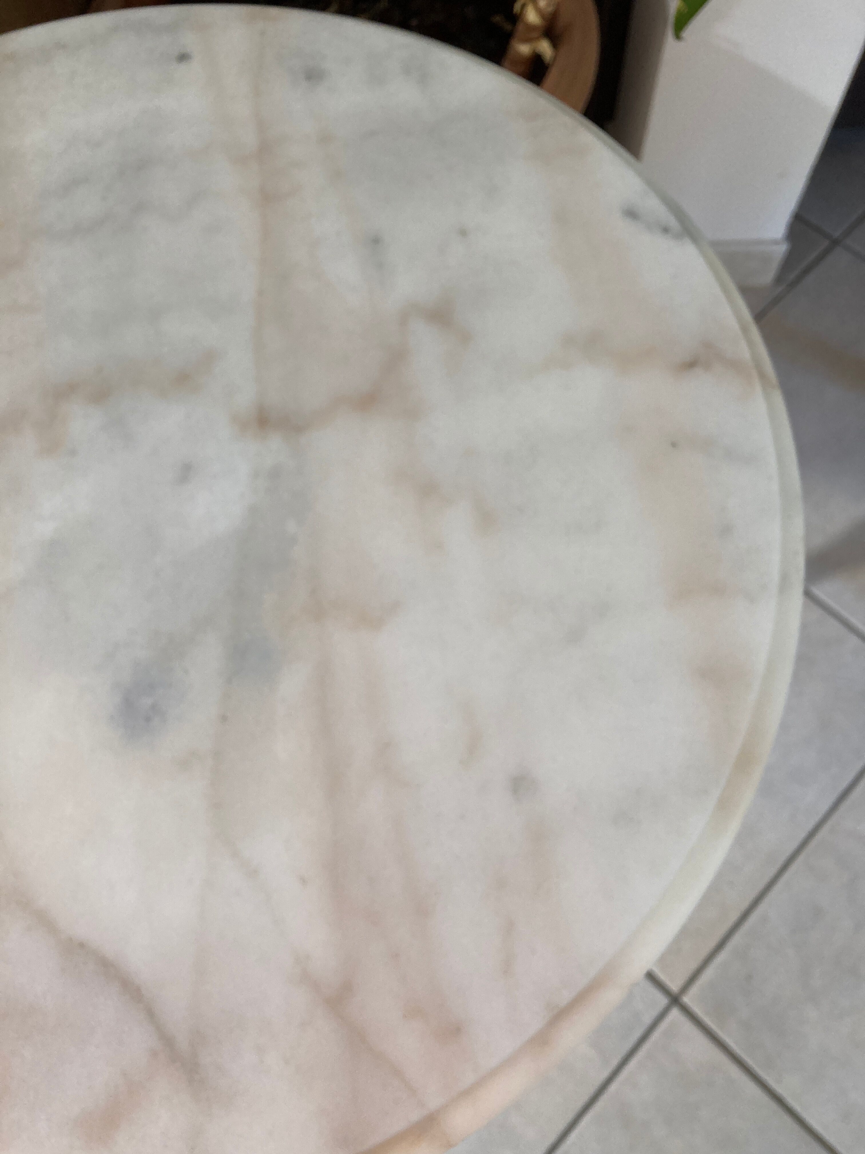 Bistro table, marble pedestal table