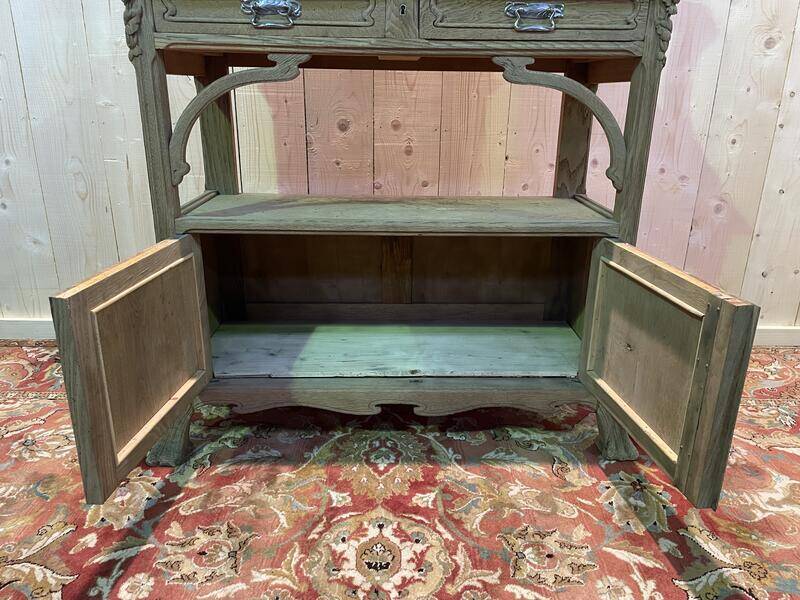 Buffet bas époque Art nouveau en chêne