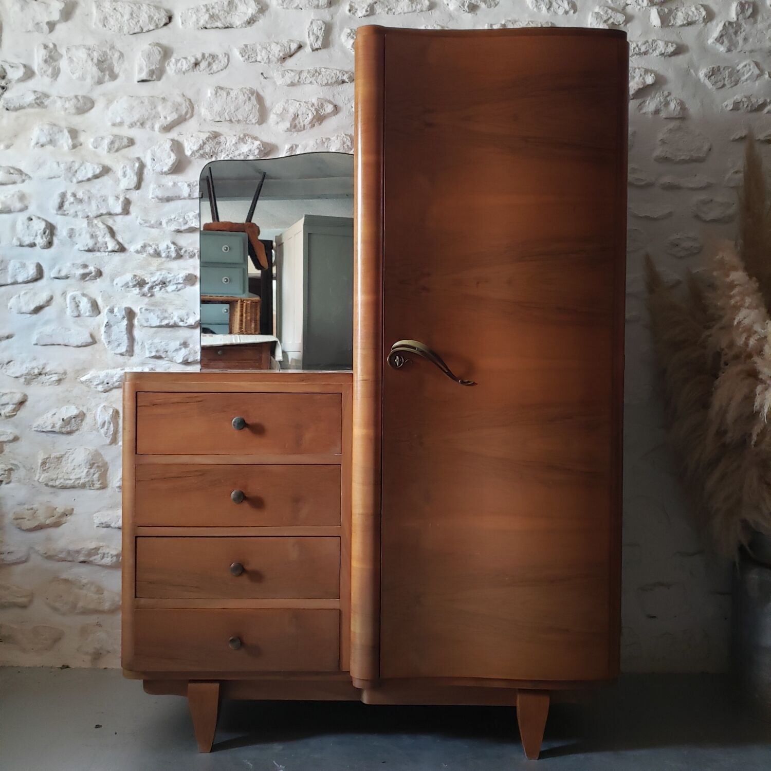 Asymmetrical art deco cabinet
