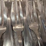 12 silver-plated cake forks, goldsmith Boulenger art deco