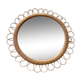 Vintage rattan mirror 40cm