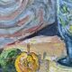 Mid-Century Modern "Still Life with Tulips" Swedish Vintage Expressionist Still Life Oil Painting, F