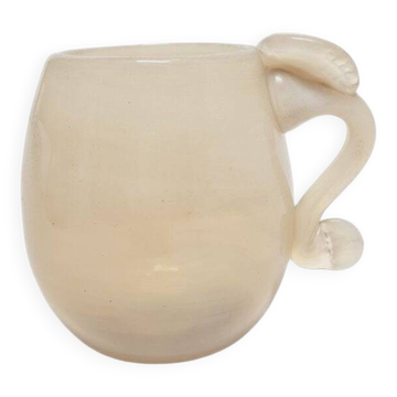 Beer cup by J. Słuczan-Orkusz for Cracow Institute for Glassworks, Poland, 1970s