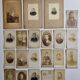 Set of 21 old photographic portraits from the end of the 19th century to the beginning of the 20th century