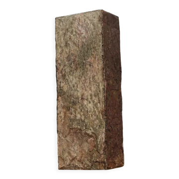 Monolithic vase in natural slate