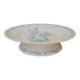 Coupe verte sur pied en porcelaine de Limoges
