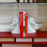 Porcelain bookends geese, Netherlands 1950s