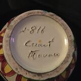 Cracked ceramic vase 1950 by Cerart Monaco