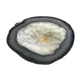Cendrier empty pocket in brazil's bluish agathe geode