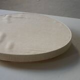 Mid-Century Modern, large round ceiling light in linen, Sweden, 1960s