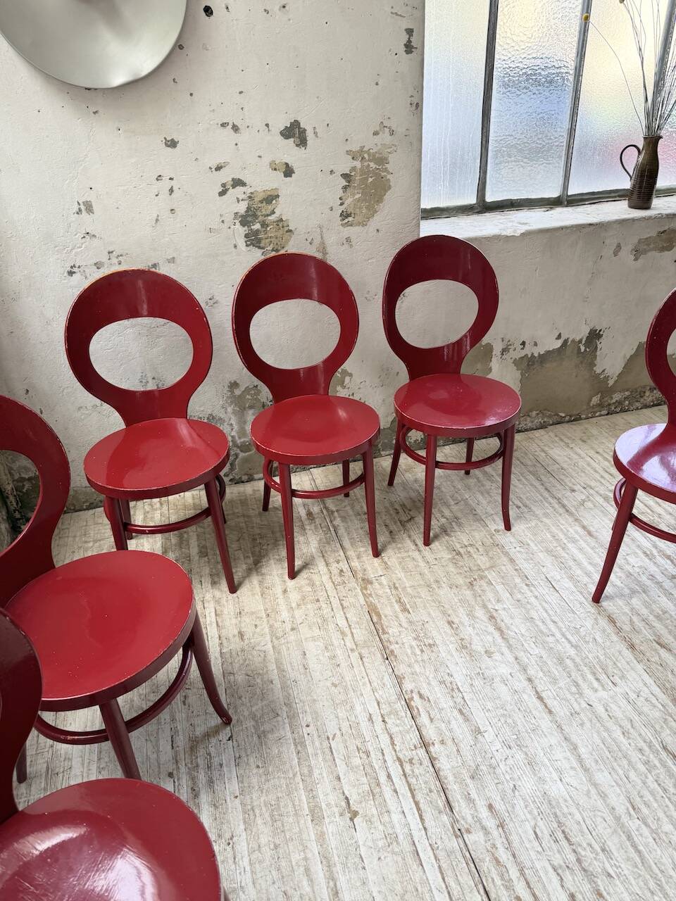 Set of 6 Baumann bistro chairs, Mouette model