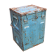 Stool former tin metal blue patina