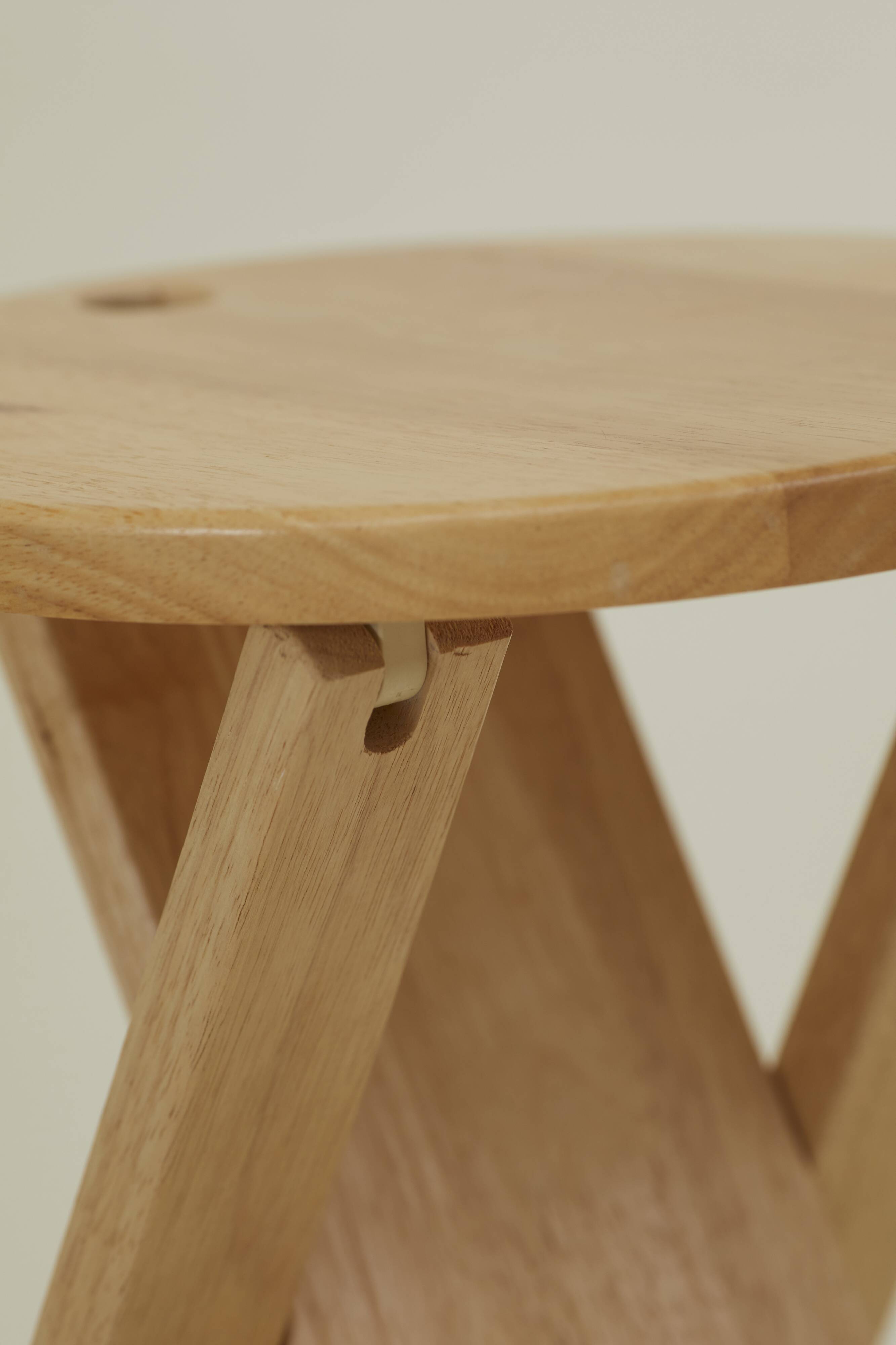 Folding wooden stool (beech) Suzy or TS / Roger Tallon - Adrian Reed vintage Circa 1980