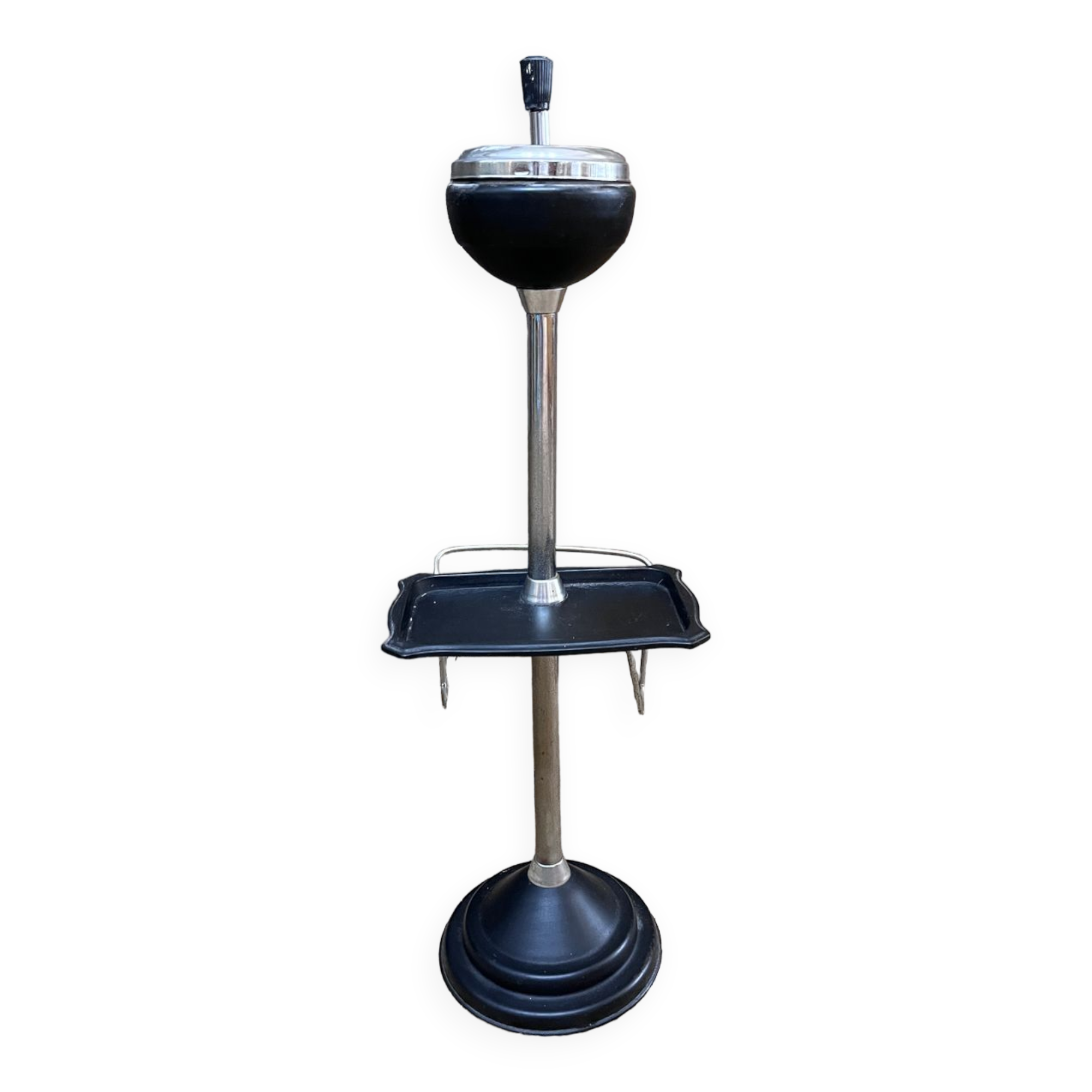 Ashtray on feet review holder