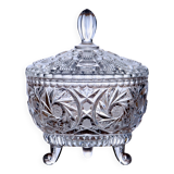 Large antique Belle Époque crystal candy dish