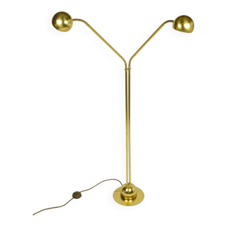 Double gold floor lamp, 1980s