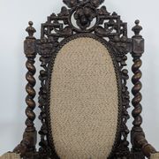 Louis XIII style oak armchair
