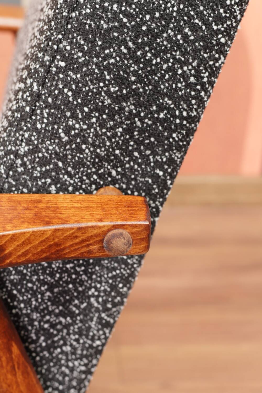 Black and white Scandinavian design armchair Granola by H. Lis