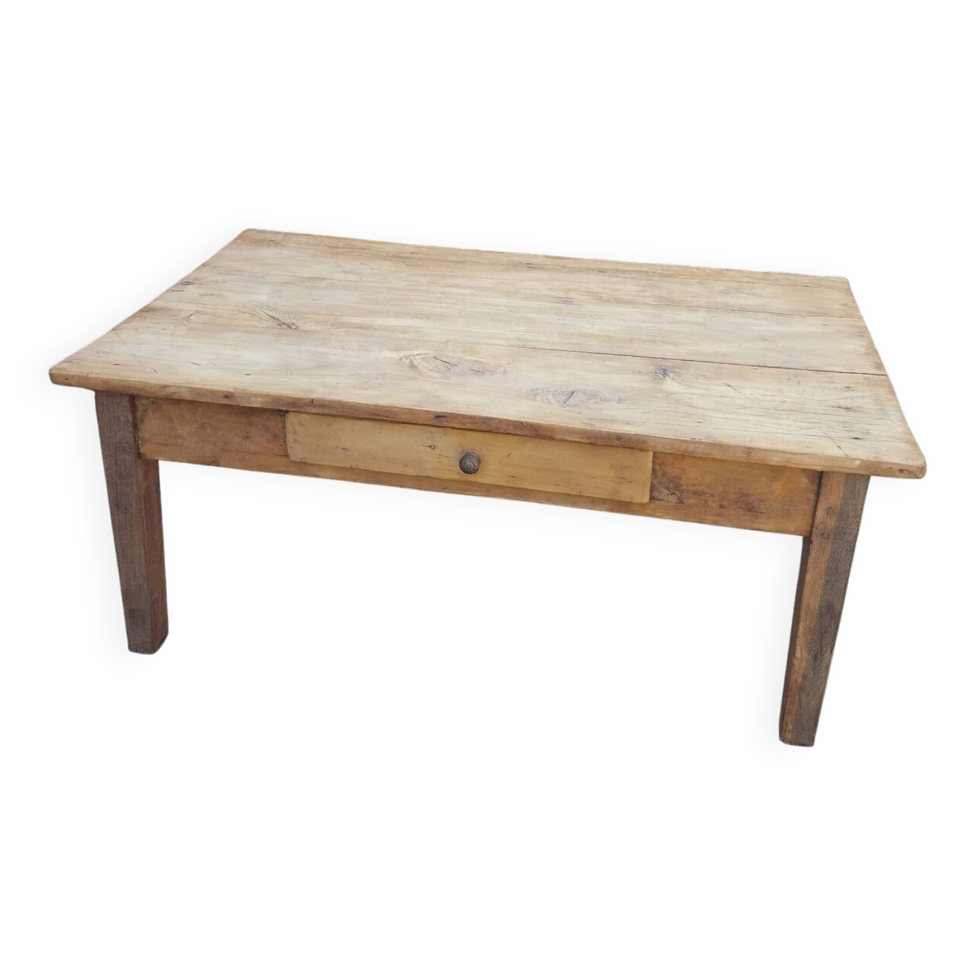 Wooden farmhouse coffee table