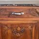 Buffet bas art déco noyer et marbre