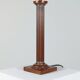 Vintage Mid Century table lamp column decor plissee shade