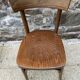 Set of 8 vintage bistro chairs, 50s, 60s, dark oak.