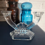 Glass candle holder