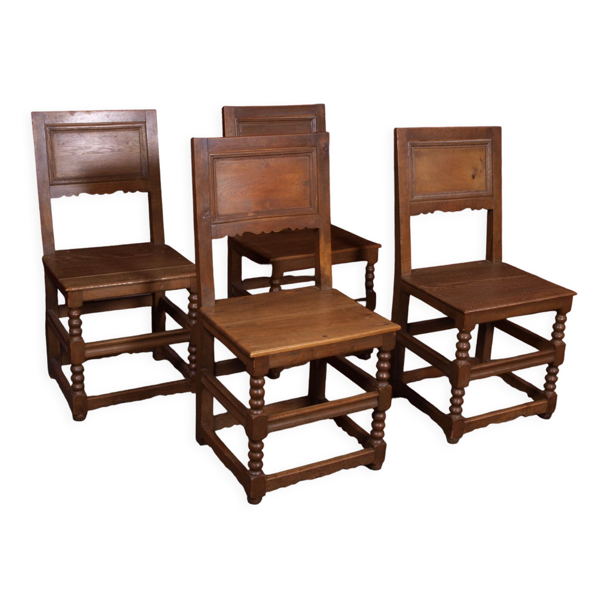 8 chairs danish dowel wood chairs, 1800s