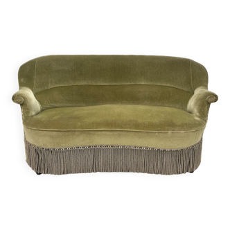 Green velvet toad sofa