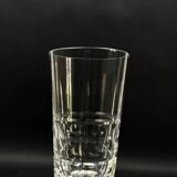 4 verres à eau en cristal de Sèvres 14,5 cm modèle taillé à facettes et pastilles