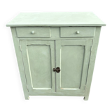 Renovated green mastic Parisian buffet.