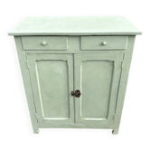 Renovated green mastic Parisian buffet.