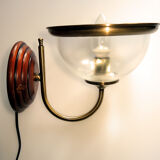 Glass sconce brass gold