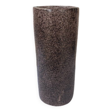 Glazed earthenware scroll vase