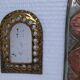 Three metal mirrors brass copper silver metal 80s