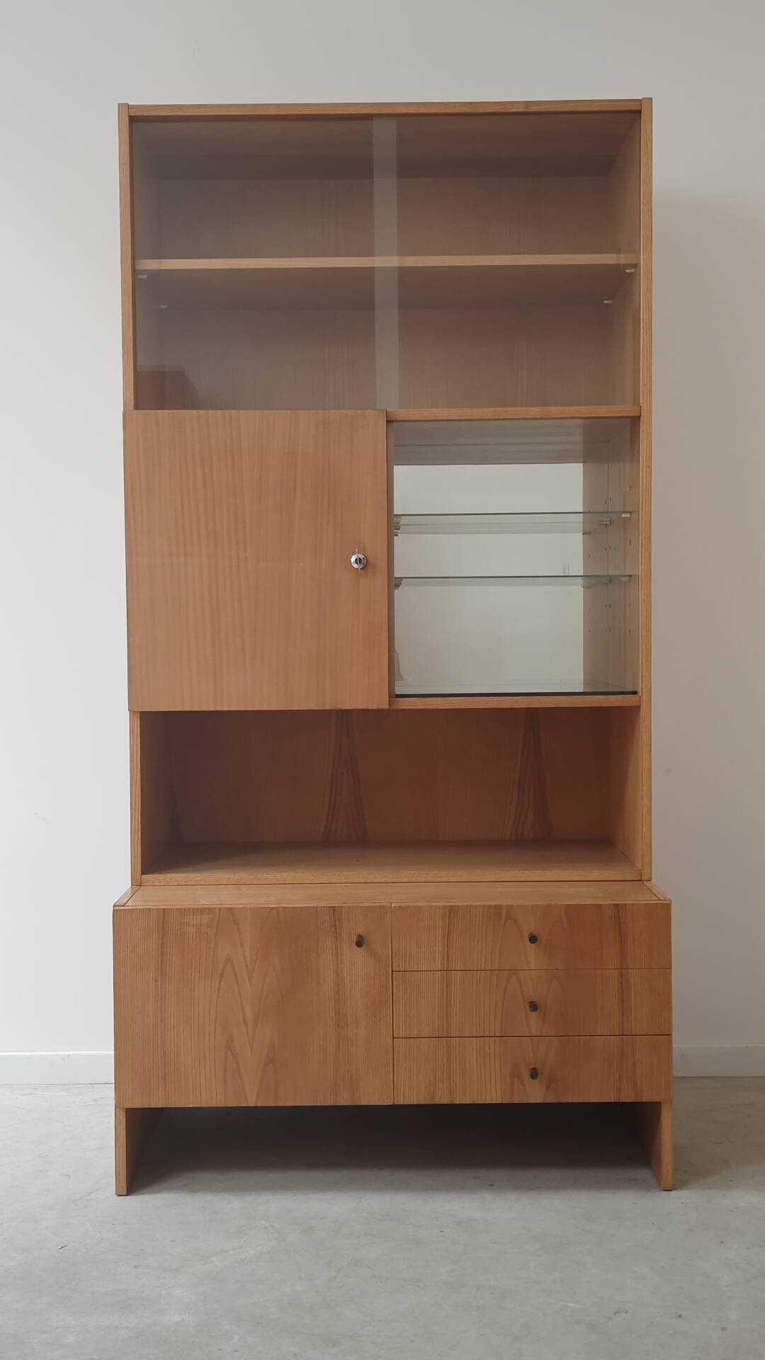 Tall two-body cupboard by Drevotex Zamberk 1977