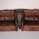 Patinated leather sofa by Gerard van den Berg for Montis, Netherlands, 1970s