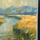 Original Swedish Oil on Canvas – “River Landscape with Mountains”  Vintage