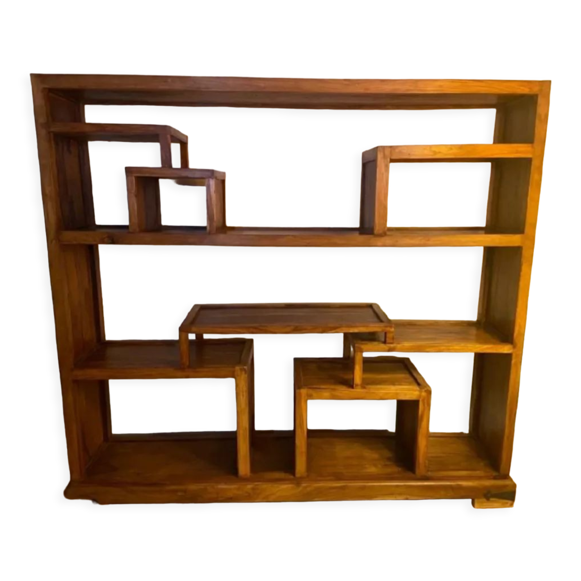 Teak wood shelf cabinet