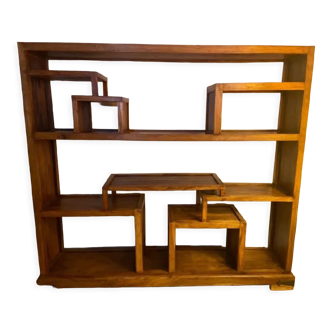 Teak wood shelf cabinet