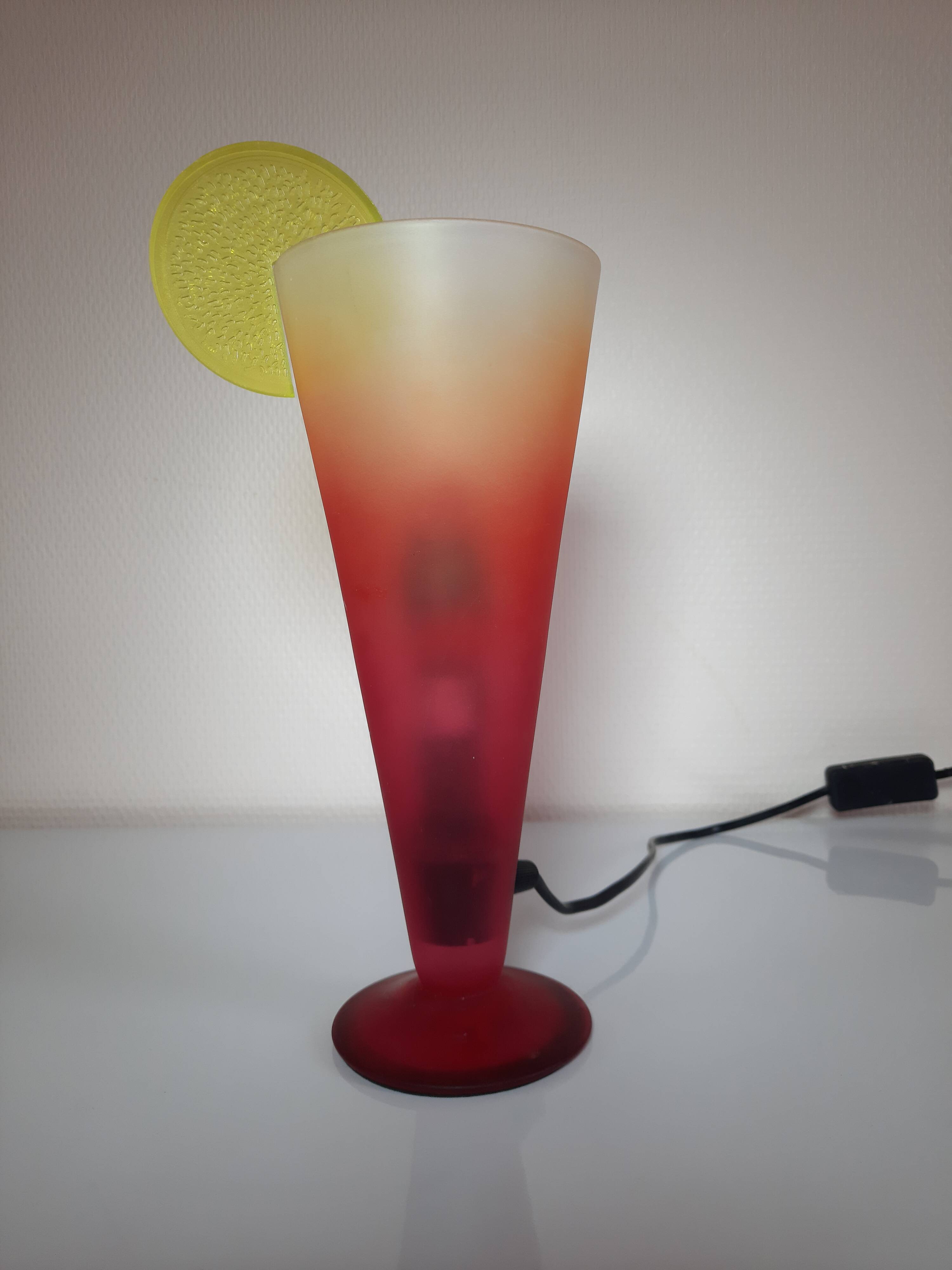 80s cocktail cup lamp