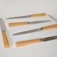 set of 6 large bakelite toothed knives 1960