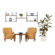 Scandinavian mid century lounge chairs in teak and wool, set of 2, 1960s