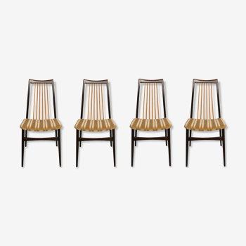 Ensemble de 4 chaises des années 1950, design bicolore