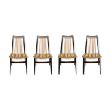 1950s set of 4 chairs, bicolor design